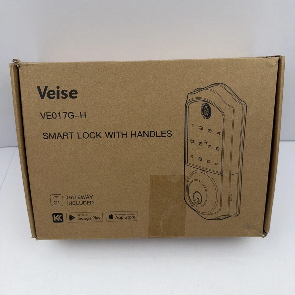 Veise Keyless Smart Lock With Handles Battery Operated Model VE017G-H - Silver